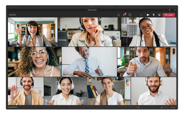 Microsoft Teams on the Clevertouch LUX for enterprise interactive display