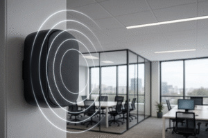 Commercial Audio system in a modern office environment