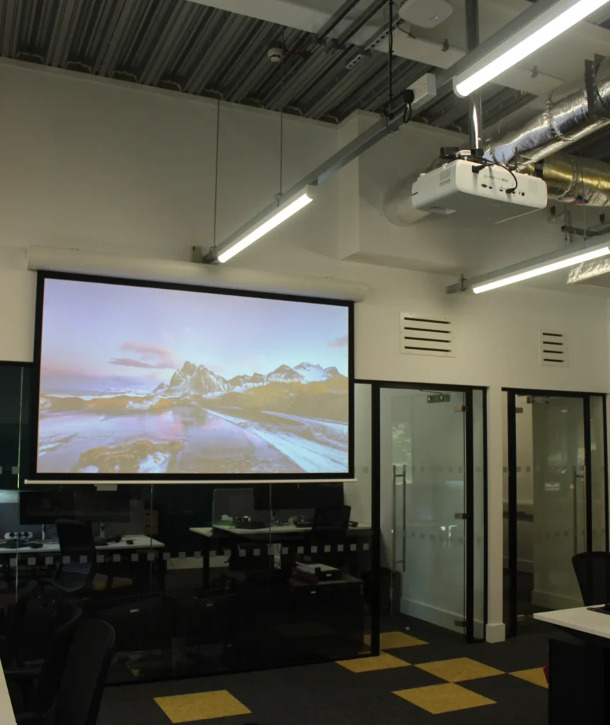 Projector install in a client office